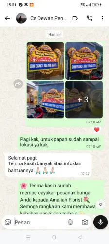 Testimonial Papan Bunga Pernikahan ciramahilir